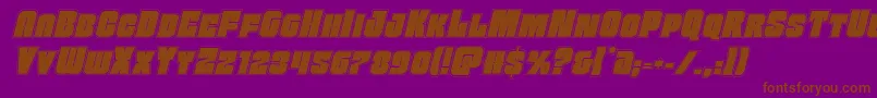 Funkmachineacadital-fontti – ruskeat fontit violetilla taustalla