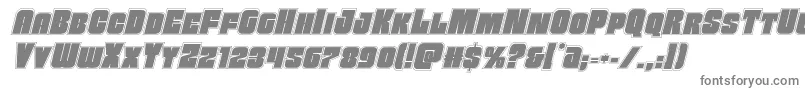 Шрифт Funkmachineacadital – серые шрифты на белом фоне