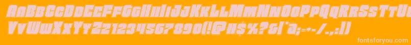 Funkmachineacadital Font – Pink Fonts on Orange Background