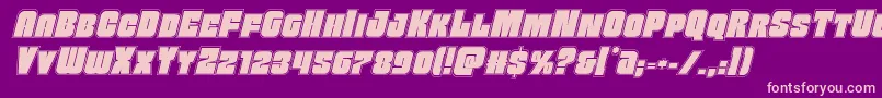 Funkmachineacadital Font – Pink Fonts on Purple Background