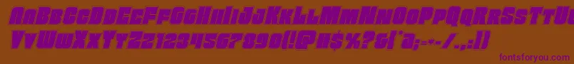 Funkmachineacadital Font – Purple Fonts on Brown Background