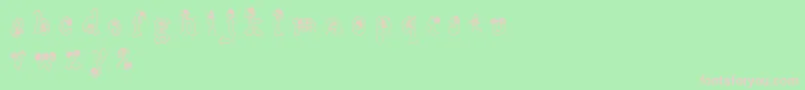 CflittlemonstersRegular Font – Pink Fonts on Green Background