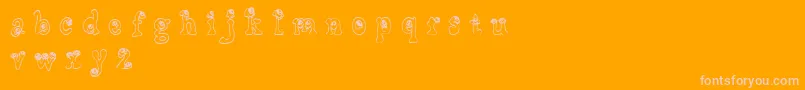 CflittlemonstersRegular Font – Pink Fonts on Orange Background