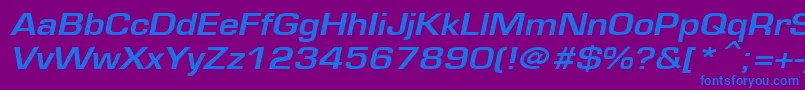 EuroseBoldItalic Font – Blue Fonts on Purple Background