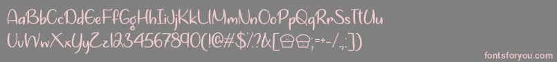 LetsBakeMuffinsOtf Font – Pink Fonts on Gray Background