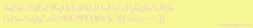 LetsBakeMuffinsOtf Font – Pink Fonts on Yellow Background