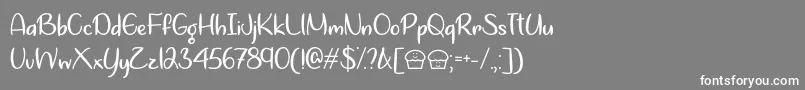 LetsBakeMuffinsOtf Font – White Fonts on Gray Background