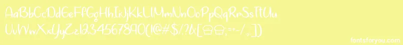 LetsBakeMuffinsOtf Font – White Fonts on Yellow Background