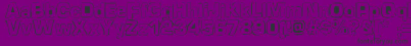 Newstile-Schriftart – Schwarze Schriften auf violettem Hintergrund