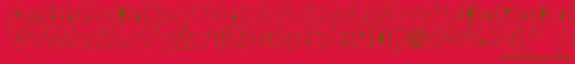 Newstile Font – Brown Fonts on Red Background