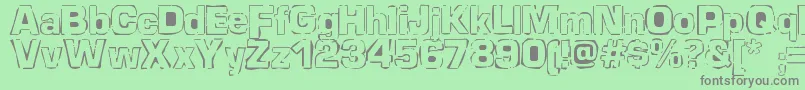 フォントNewstile – 緑の背景に灰色の文字