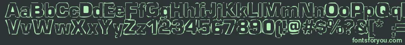 Newstile Font – Green Fonts on Black Background