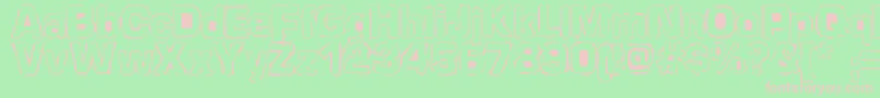 Fonte Newstile – fontes rosa em um fundo verde
