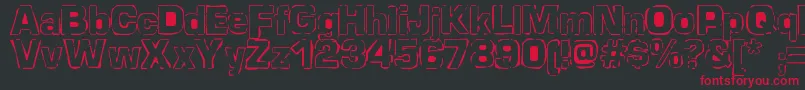 Newstile Font – Red Fonts on Black Background