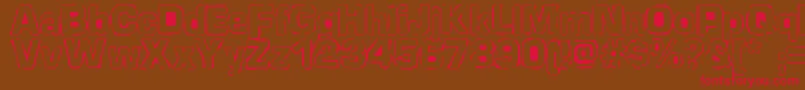 Newstile Font – Red Fonts on Brown Background