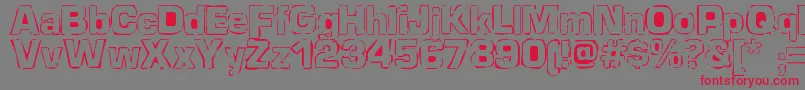 Newstile Font – Red Fonts on Gray Background