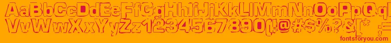 Newstile Font – Red Fonts on Orange Background