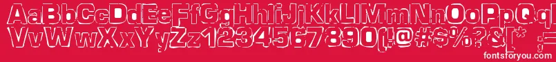 Newstile Font – White Fonts on Red Background