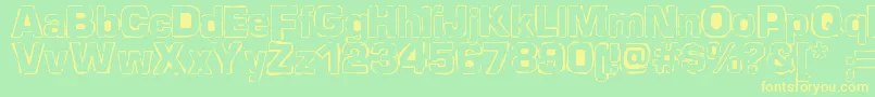 More about Newstile Font Newstile Font – Yellow Fonts on Green Background