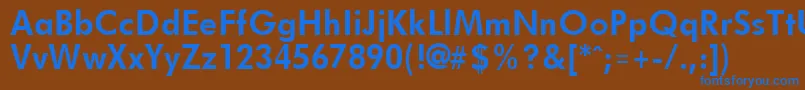 FuturistBold Font – Blue Fonts on Brown Background
