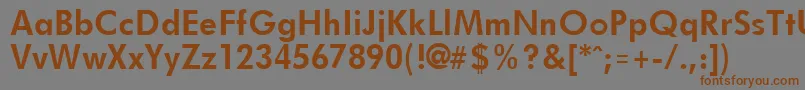 FuturistBold Font – Brown Fonts on Gray Background