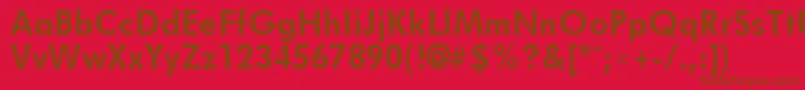 FuturistBold Font – Brown Fonts on Red Background