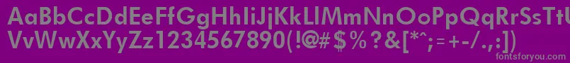 フォントFuturistBold – 紫の背景に灰色の文字