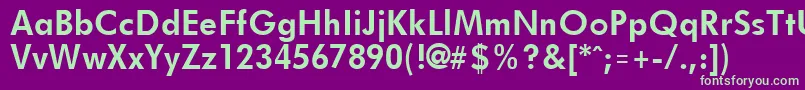 FuturistBold Font – Green Fonts on Purple Background