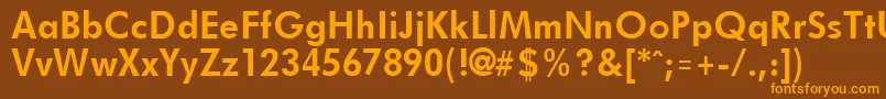 FuturistBold Font – Orange Fonts on Brown Background