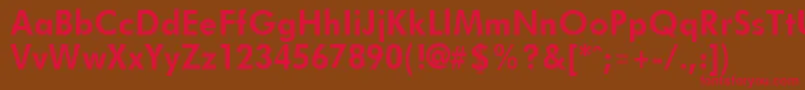 FuturistBold Font – Red Fonts on Brown Background