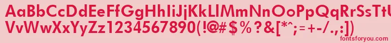 FuturistBold Font – Red Fonts on Pink Background