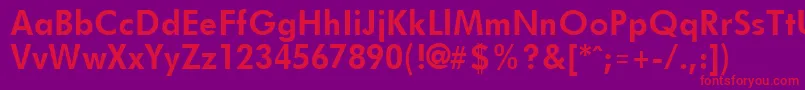 FuturistBold Font – Red Fonts on Purple Background