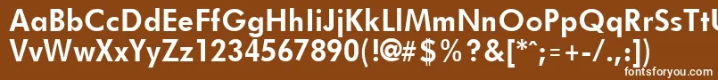 FuturistBold Font – White Fonts on Brown Background