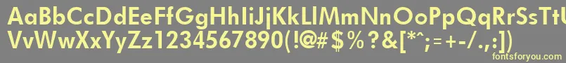 FuturistBold Font – Yellow Fonts on Gray Background
