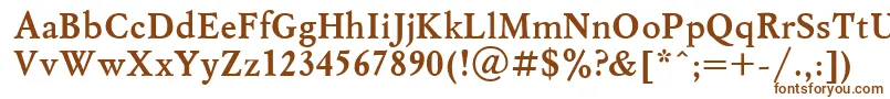 Msl3-fontti – ruskeat fontit valkoisella taustalla