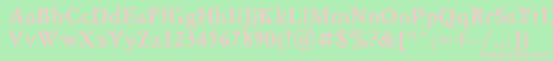 Msl3 Font – Pink Fonts on Green Background