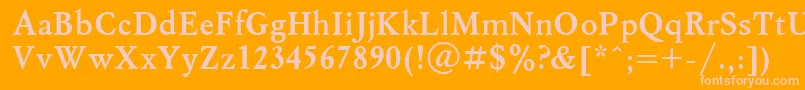 フォントMsl3 – オレンジの背景にピンクのフォント