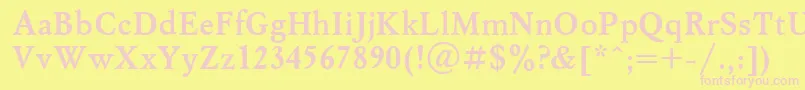 Msl3 Font – Pink Fonts on Yellow Background