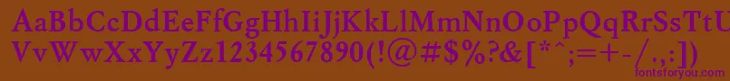 Msl3 Font – Purple Fonts on Brown Background