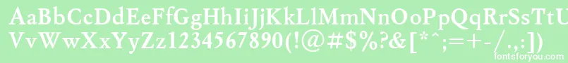 Msl3 Font – White Fonts on Green Background