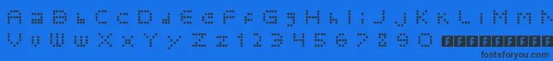 Шрифт Polkadotcrazy – чёрные шрифты на синем фоне