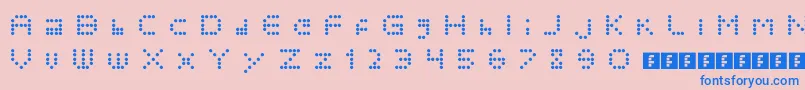 Polkadotcrazy Font – Blue Fonts on Pink Background