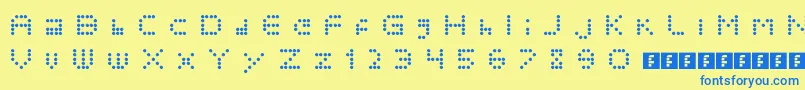 Polkadotcrazy Font – Blue Fonts on Yellow Background
