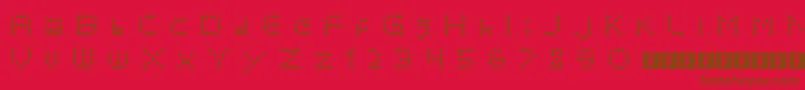 フォントPolkadotcrazy – 赤い背景に茶色の文字
