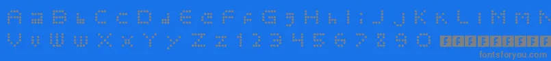 Polkadotcrazy Font – Gray Fonts on Blue Background