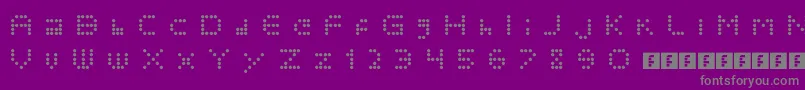 Polkadotcrazy Font – Gray Fonts on Purple Background