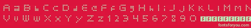 Polkadotcrazy Font – Green Fonts on Red Background