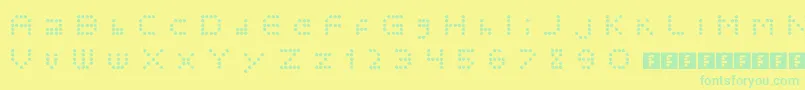 Шрифт Polkadotcrazy – зелёные шрифты на жёлтом фоне