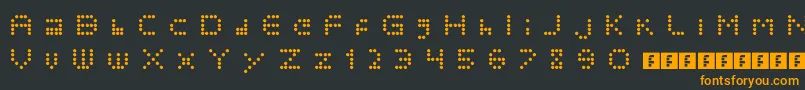 Шрифт Polkadotcrazy – оранжевые шрифты на чёрном фоне