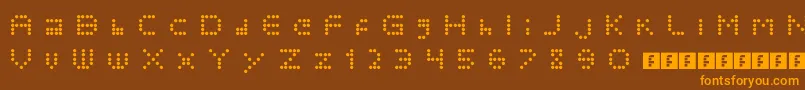 Polkadotcrazy Font – Orange Fonts on Brown Background
